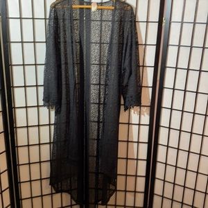 Divine Doll Open Front Vest Long Duster Size 3X